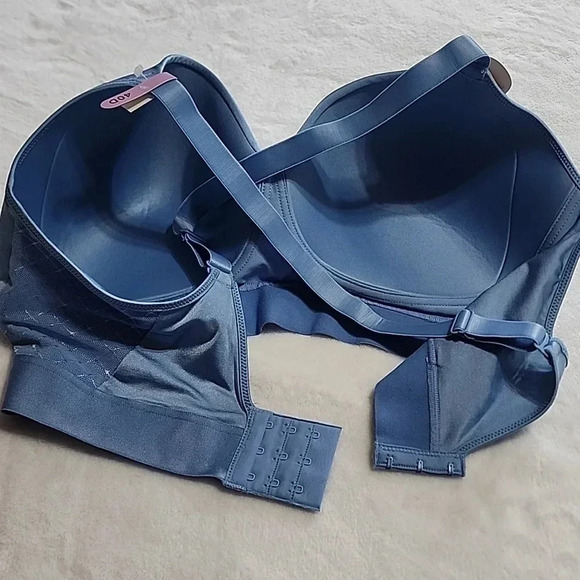 Women's Bali One Smooth U Bounce Control Wireless Bra, Size 40D, Blue, NWT - Picture 9 of 13